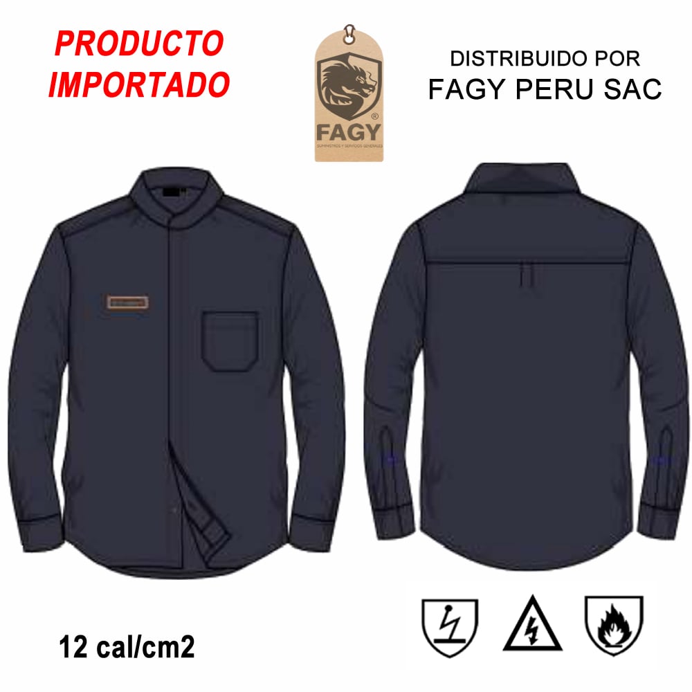 Camisa resistente a la llama(ignifuga) de 12 cal/cm2 repeltek