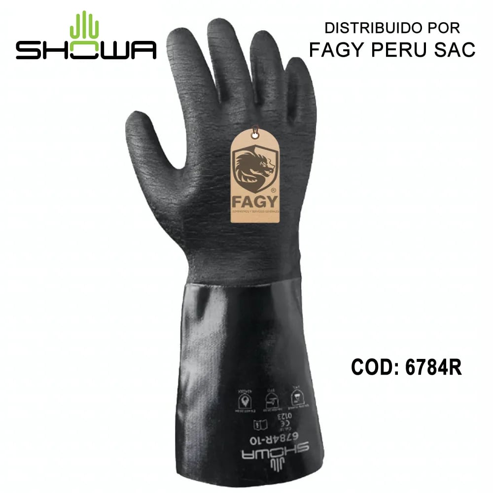 Guante de neopreno resistente a quimicos showa 6784R