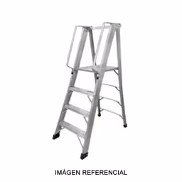 Escalera con plataforma de aluminio 150 kg - Producto Importado