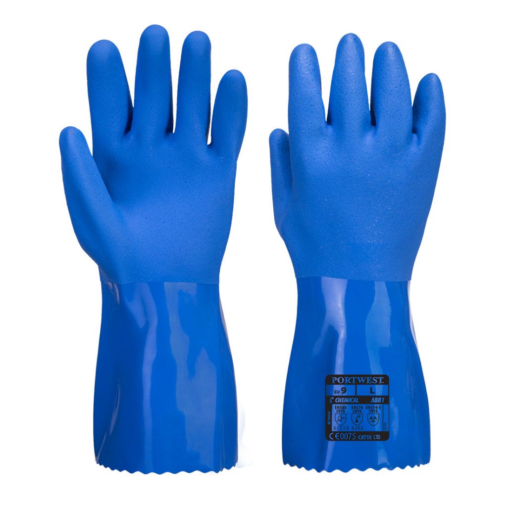 Guante químico de PVC Marine Ultra A881