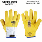 Guante Cuero Driver Amarillo Steelpro