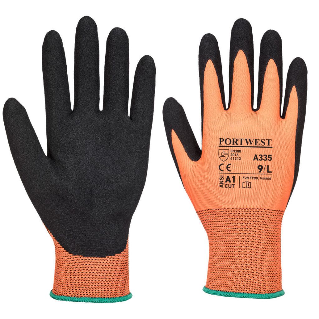 Guante Dermi Grip NPR15, nitrilo arenoso A335
