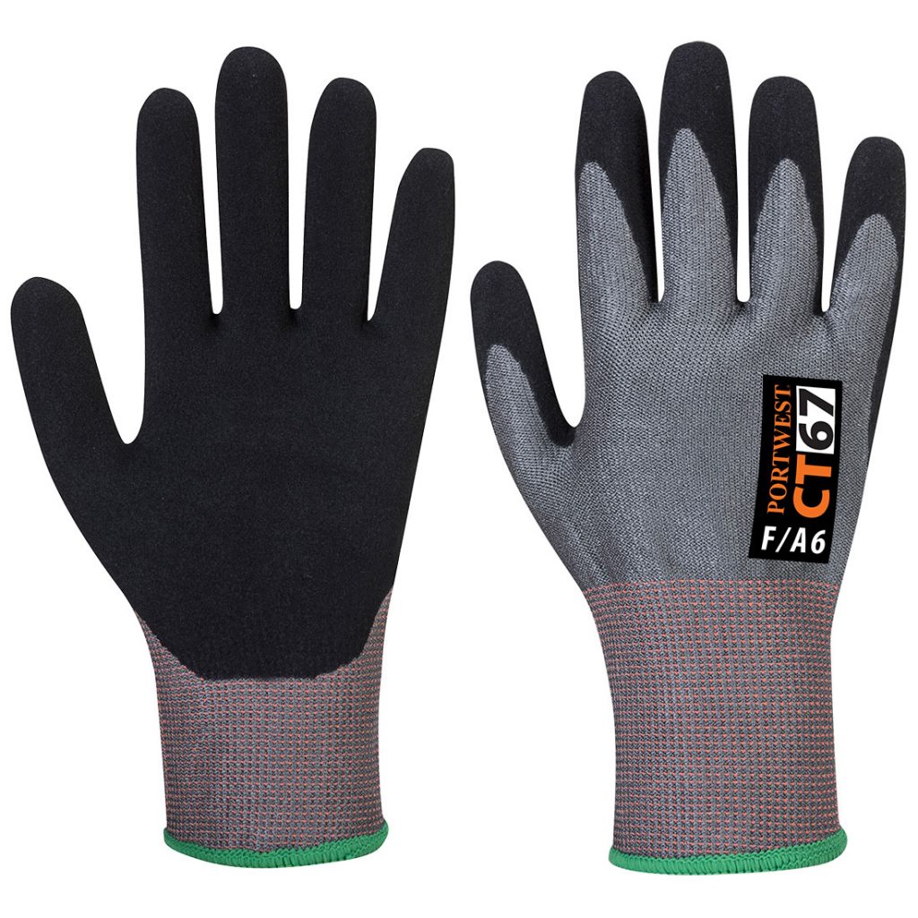 Guante resistente a cortes de esponja de Nitrilo CT67