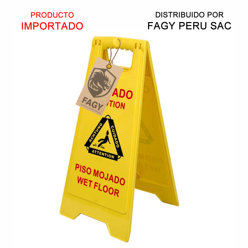 Señal de piso mojado amarillo importado