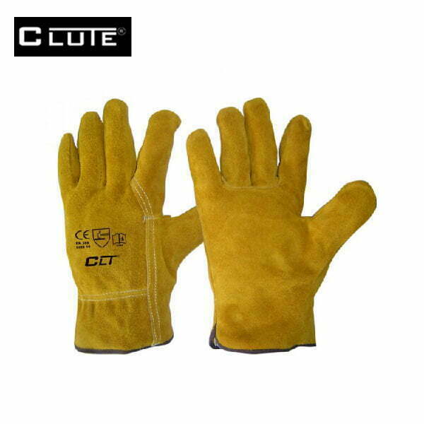 Guante Conductor Carnaza Mostaza De 10″