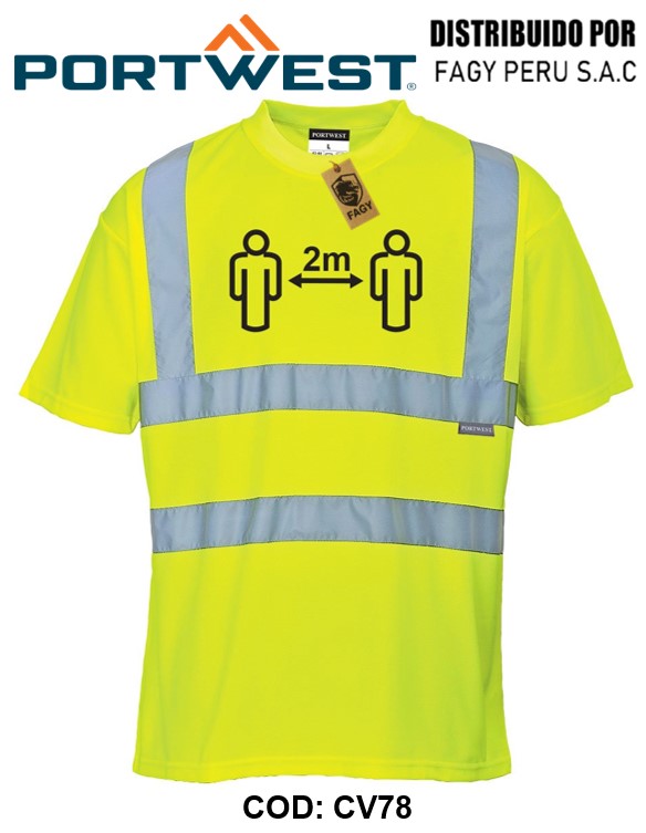 Camiseta de alta visibilidad para Distancia Social CV78