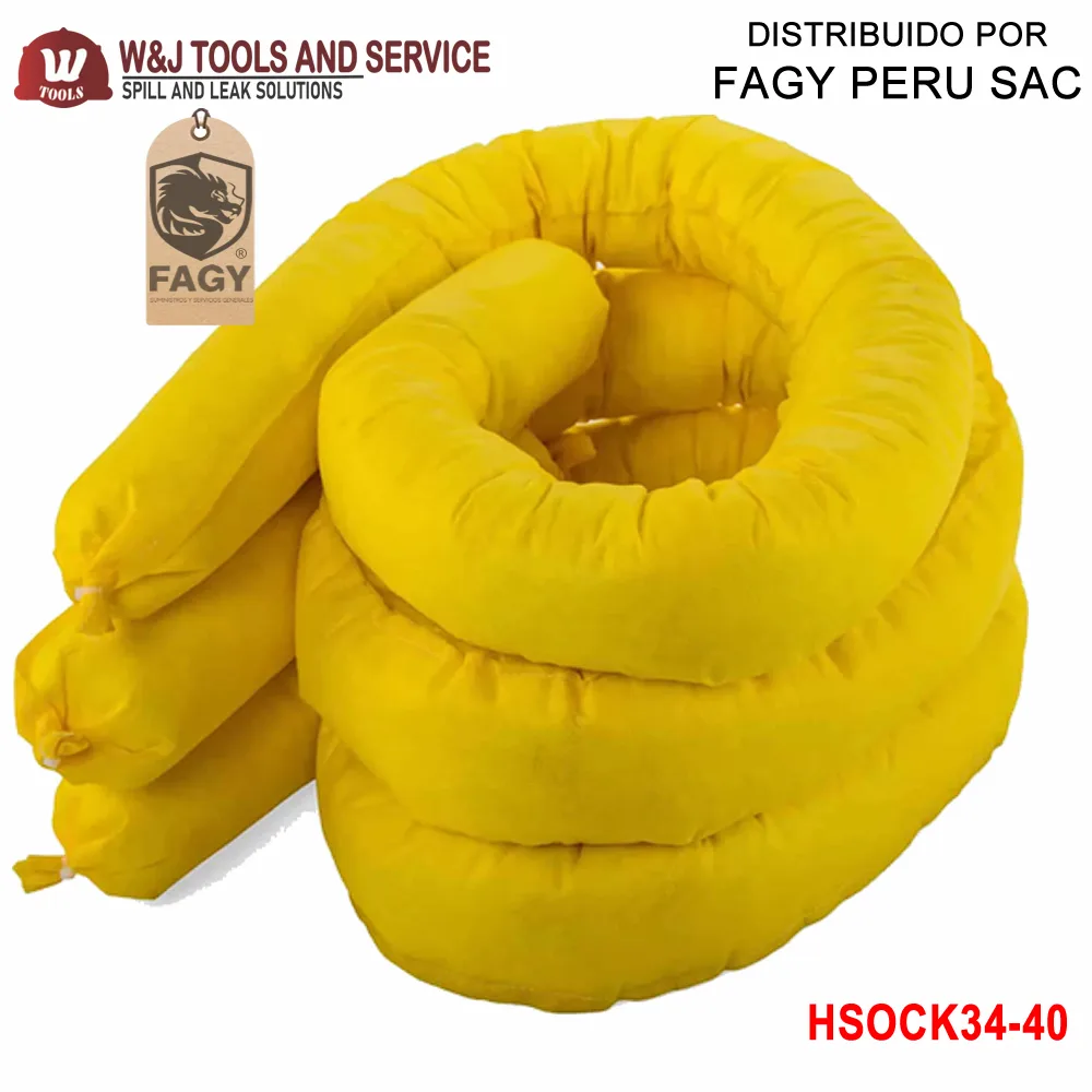 Cordon absorbente quimicos hsock34-40
