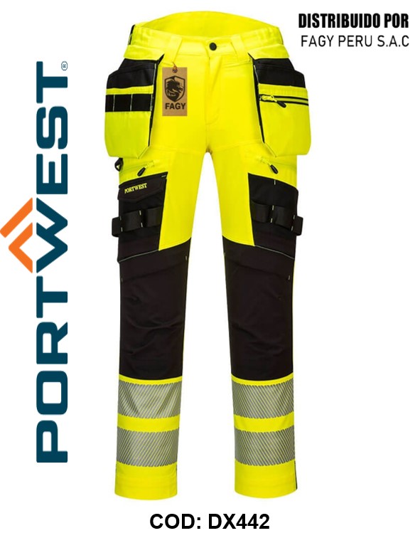 Pantalón DX4 de alta visibilidad con bolsillos de pistolera desmontables DX442