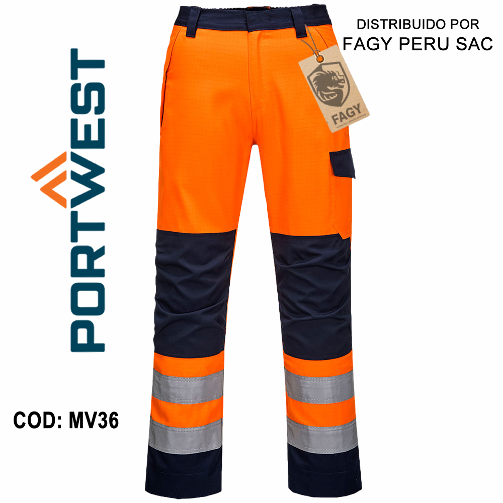 Pantalón Modaflame RIS naranja/marino MV36