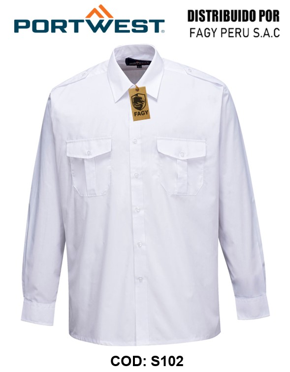 Camisa Pilot manga larga S102