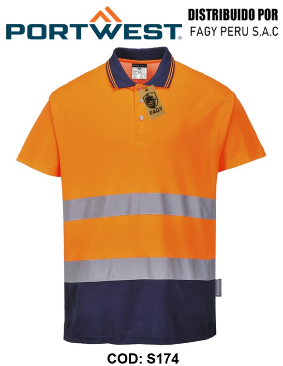 Polo bicolor Cotton Comfort S174