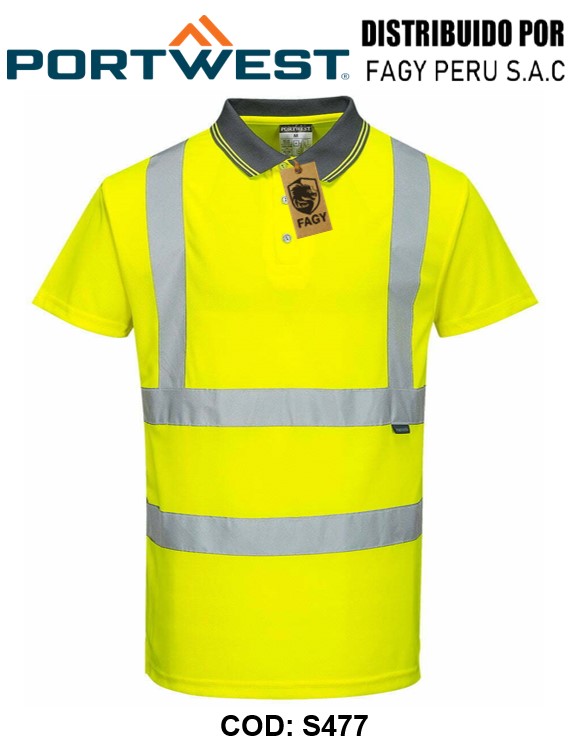 Polo de manga corta de alta visibilidad S477