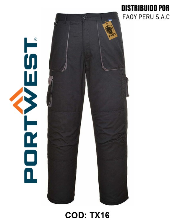 Pantalón Portwest Texo Contrast con forro TX16