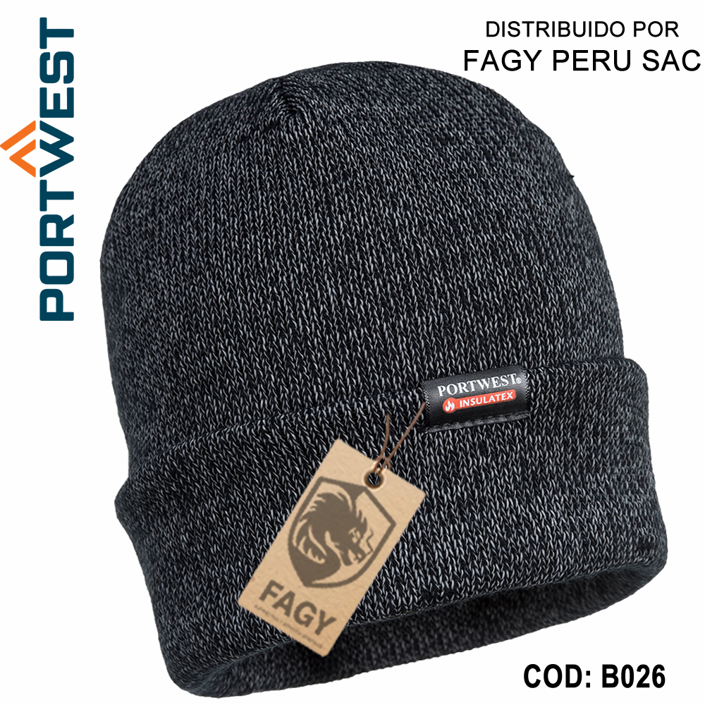Gorro reflectante de punto con forro de Insulatex B026