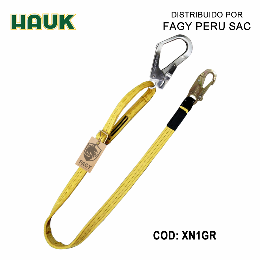 Línea de conexión regulable, 1.8m, 1 gancho 3/4″, 1 gancho 2¼” HAUK XN1GR
