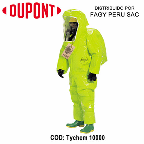 Traje encapsulado nivel A Tychem 10000 Dupont