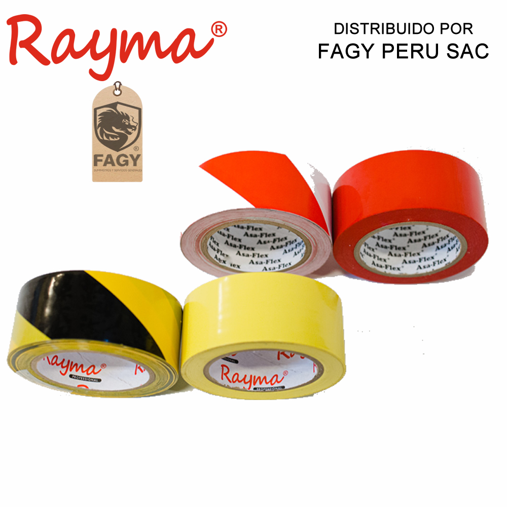 Cinta delimitadora de pvc 33m rayma