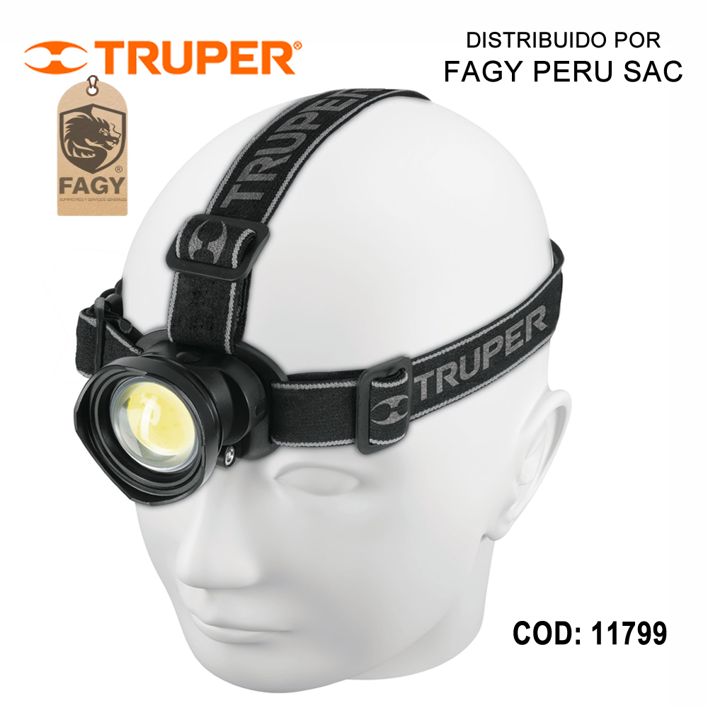Linterna de minero 400 lm a pilas AAA truper 11799