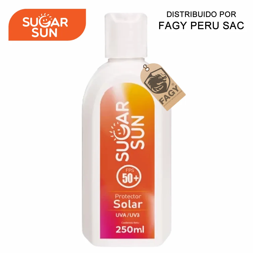Bloqueador solar sugar sun de 250 ml, 50 FPS+