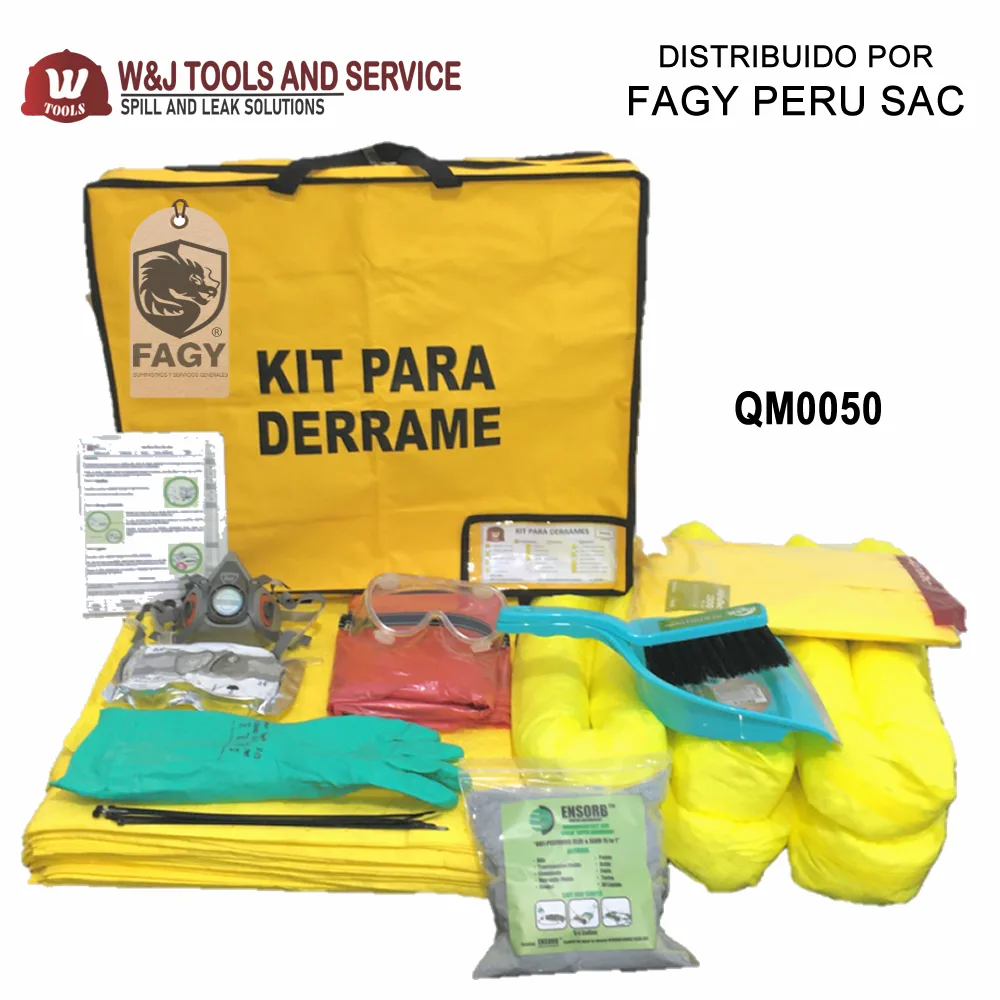 Kit antiderrame químico maletin 50L