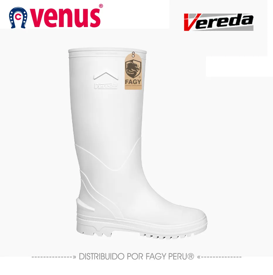 Bota impermeable granjera blanco blanco
