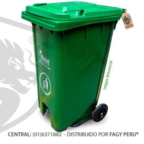 Contenedor de 240 litros con ruedas y pedal