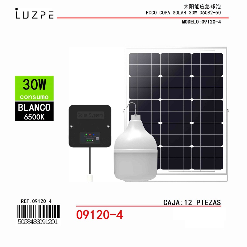 Foco con Panel Solar 60W