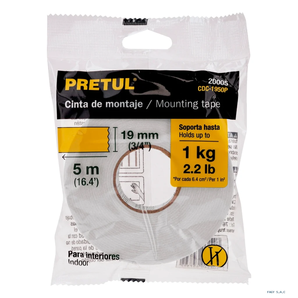 Cinta doble cara de 19 mm x 5 m Pretul 20005