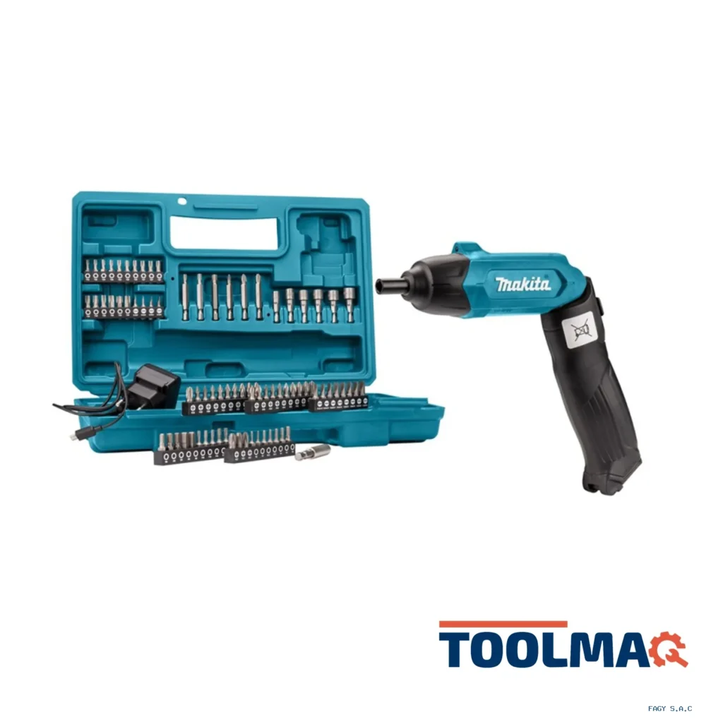 Atornillador 1/4'' Hex 3.6V 6Nm + 81 Accesorios Makita DF001DW