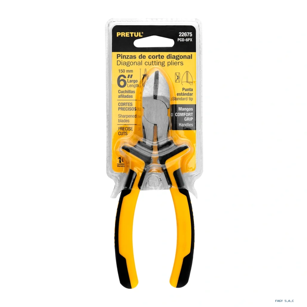 Alicate pinza de corte diagonal 6" mango Comfort Grip, Pretul 22675