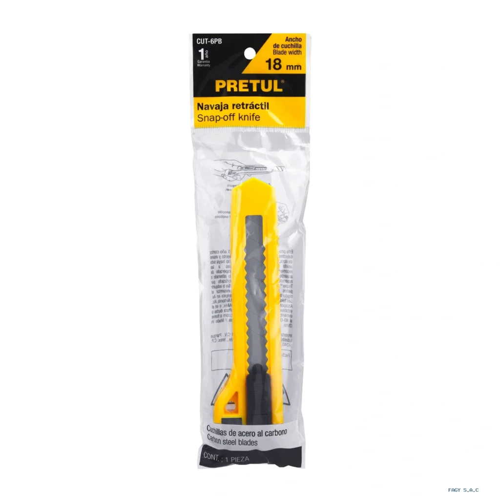 Cutter 18 mm plástico, Pretul 22405
