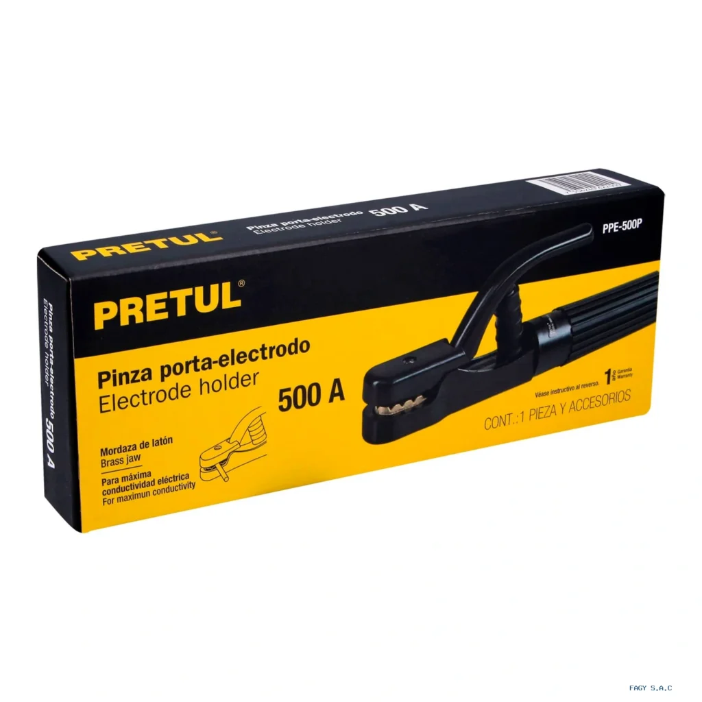Alicate pinza porta electrodo de 500 A, Pretul 24233