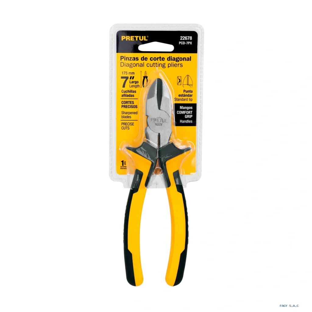 Alicate pinza de corte diagonal 7" mango Comfort Grip, Pretul 22678