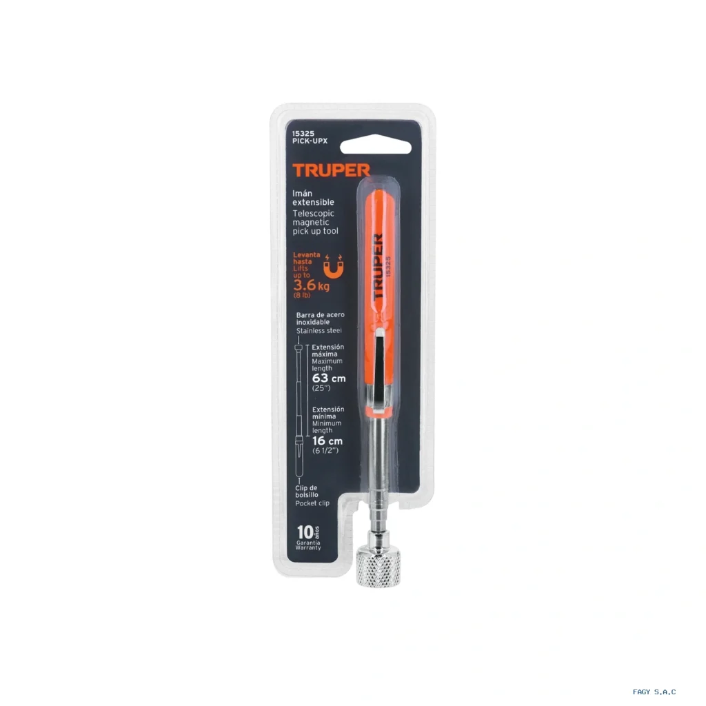 Imán extensible de acero inoxidable, 3.6 kg, Truper 15325