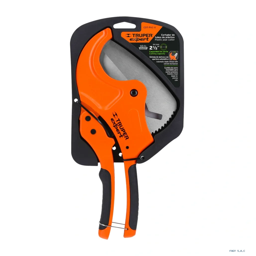 Cortador de tubo de plástico, corte 2-1/2" (65 mm), EXPERT 12867