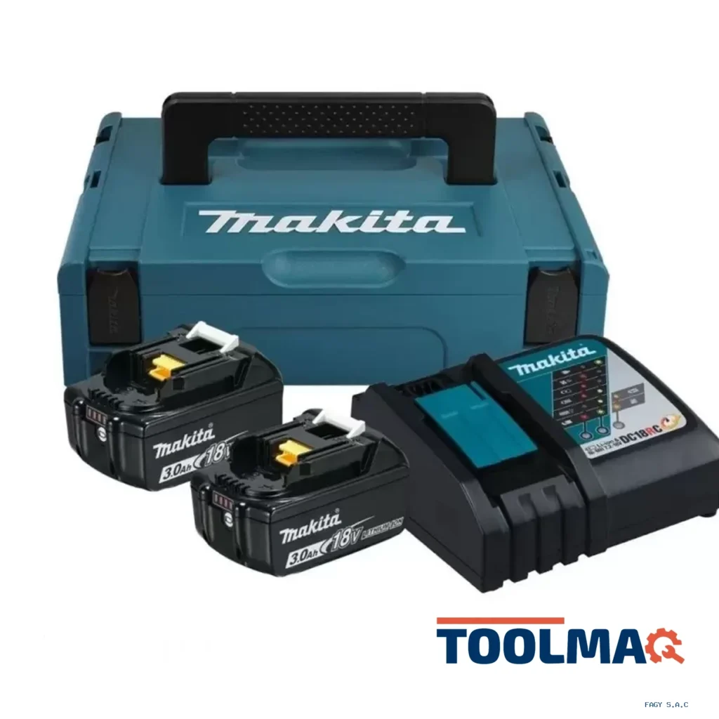 Makpac 2 Baterias 3.0Ah 18V LXT (BL1830B) + cargador simple rapido  197952-5