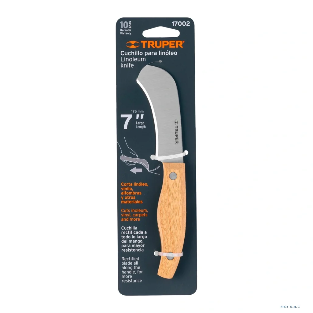 Cuchillo 7" para linóleo, Truper 17002