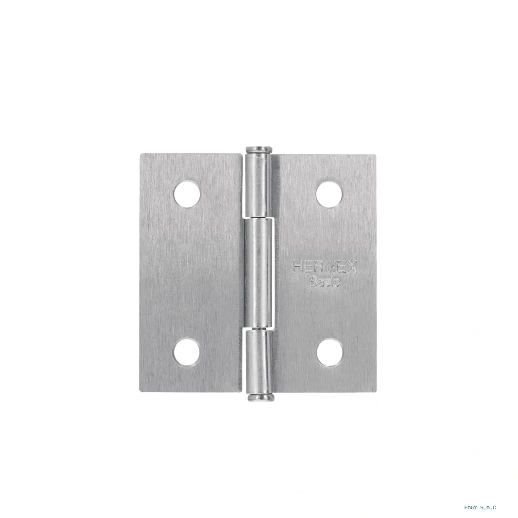 Bisagra cuadrada 2", satinado, cabeza plana, BASIC 25106