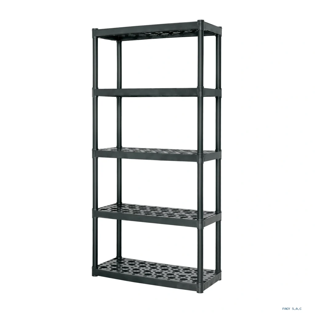 Estante plástico uso rudo 5 rep/cap. 70  Kg, 185x43x91,TRUPER EST-5 19943