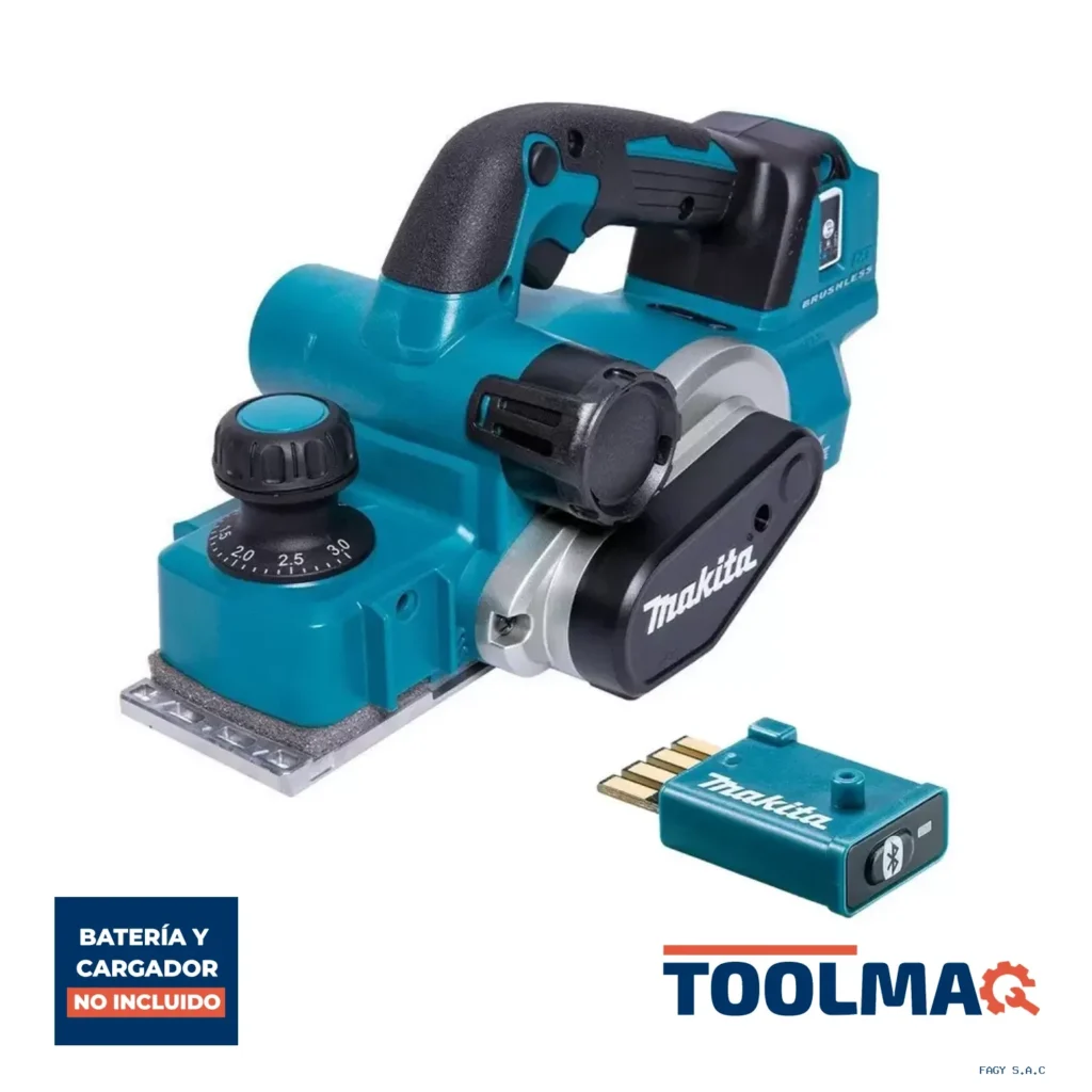 Cepillo Inalámbrico 18V LXT 82mm 3.0 mm profundidad BL - ADT - AWS (Sin Baterías / Sin cargador) incl. AWS Makita DKP181ZU