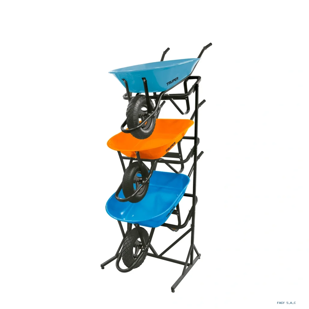 Rack para 3 carretillas estibadas, Truper 50160