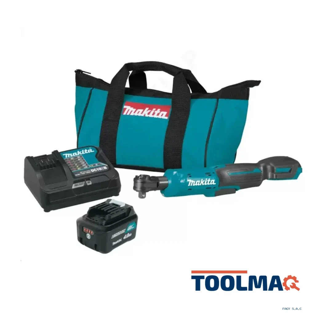 Llave Rachet Inalámbrica 1/4'' 3/8'' 12Vmax 4.0Ah CXT Makita WR100DSM