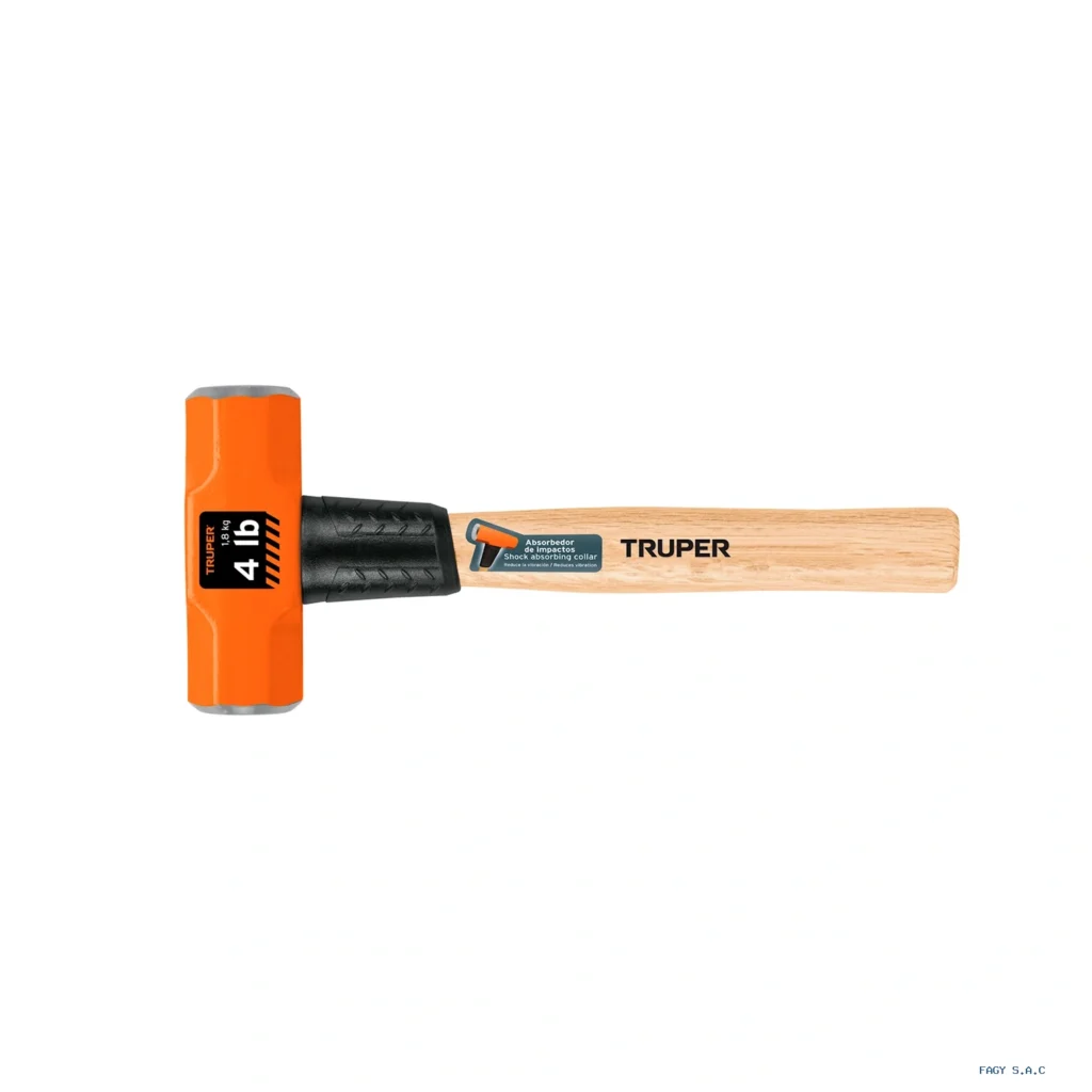 Marro octagonal 4 lb, mango de madera 12", Truper 16508