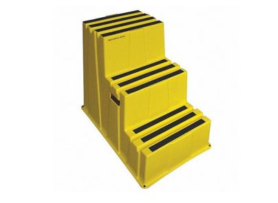 Taburete plástico 3 pasos marca Grainger
