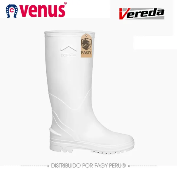 Bota impermeable granjera blanco blanco