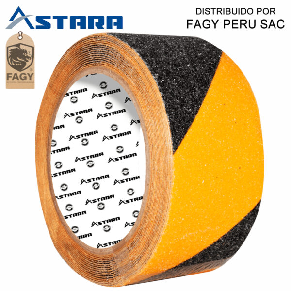 Cinta antideslizante amarillo/negro 5cm x 5m Astara